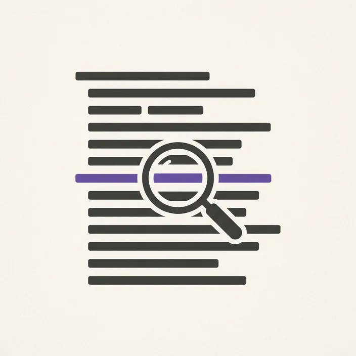 Строки кода, одна выделена и лежит под лупой