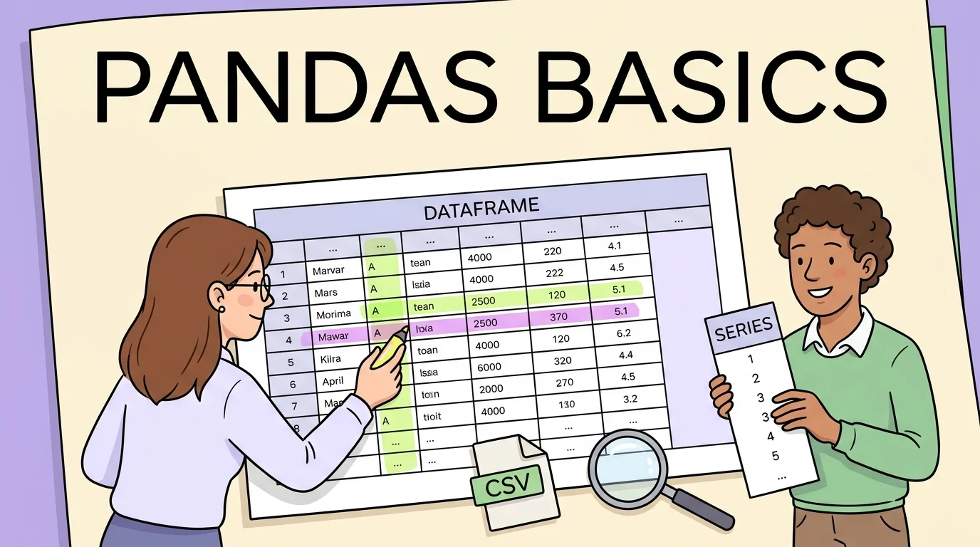 Два аналитика изучают DataFrame и сортируют строки таблицы в pandas.